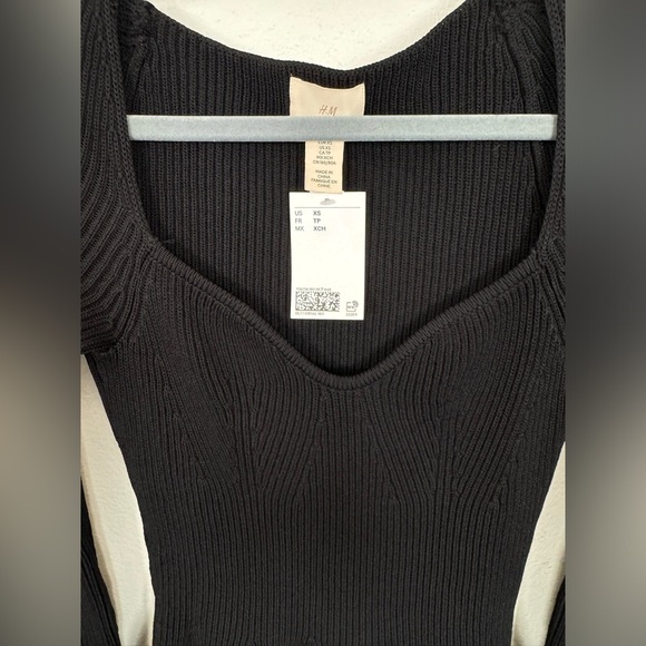 H&M rib-knit top black - Picture 2 of 4